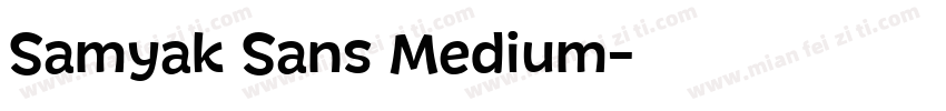 Samyak Sans Medium字体转换
